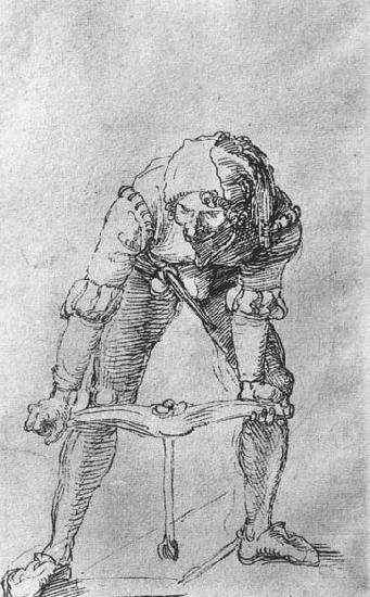 Albrecht Durer Study of a Man with a Drill